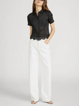 FRAME - The Embroidered Seaside Shirt - Black
