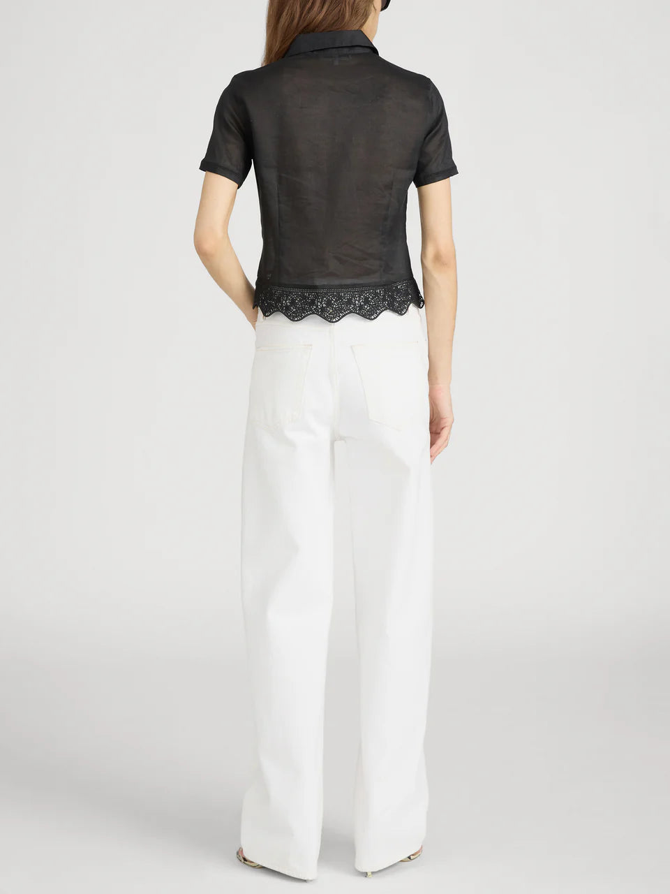FRAME - The Embroidered Seaside Shirt - Black