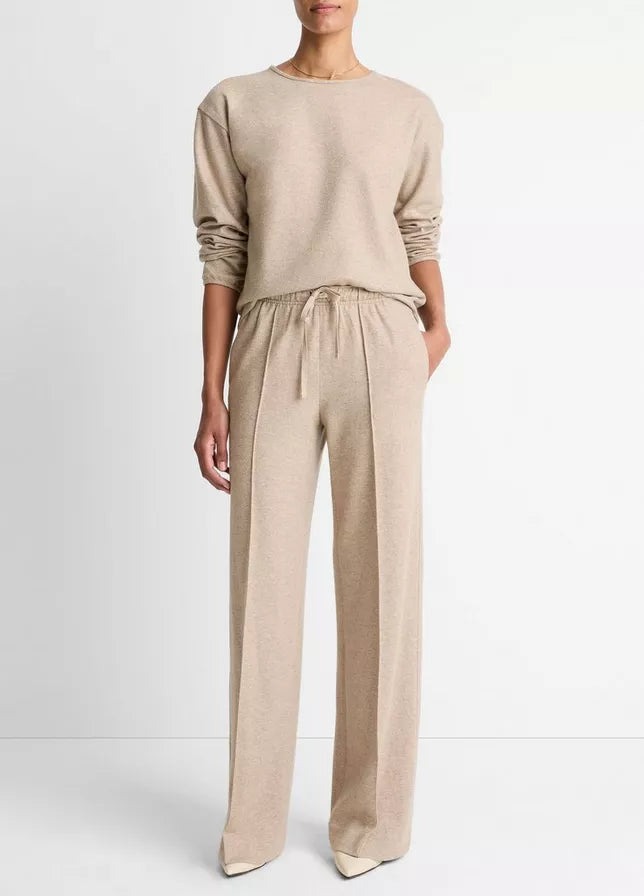 Vince Mid Rise Tailored Knit Wide Leg