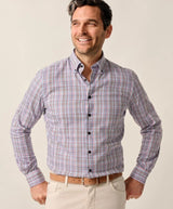 Johnnie O - Natural Performance Button Down Shirt - Adelson - Coffee