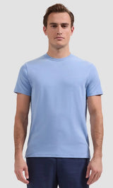 Bugatchi - Hank Crew Neck T-Shirt - Air Blue