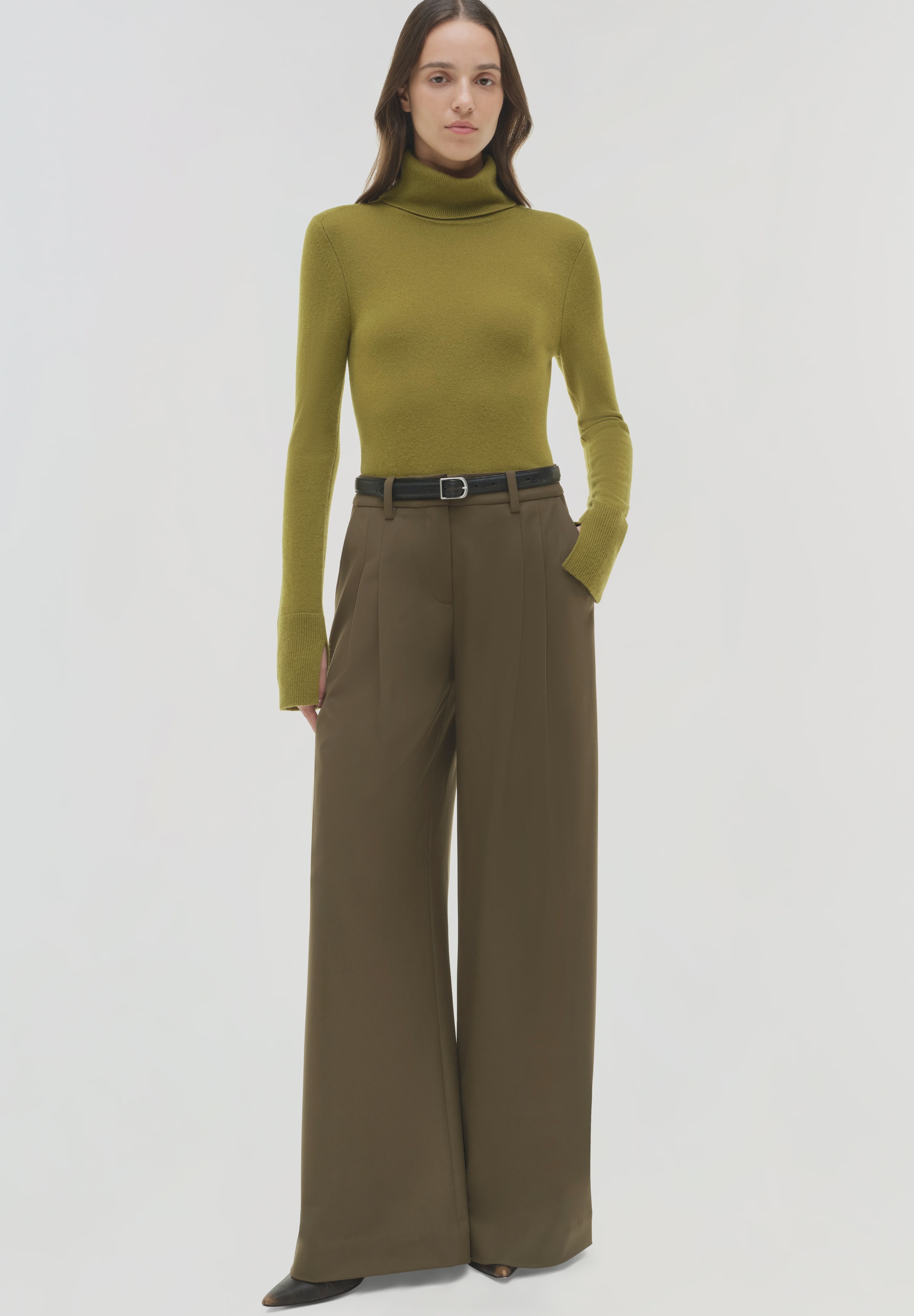 SIMKHAI - Clayton Wide Leg Pant - Alligator