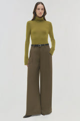 SIMKHAI - Clayton Wide Leg Pant - Alligator