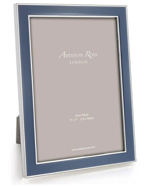 ADDISON ROSS - Denim Enamel & Silver Frame 4x6