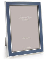 ADDISON ROSS - Denim Enamel & Silver Frame 4x6