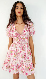 Banjanan - Artemis Mini Dress - Burdock Peony