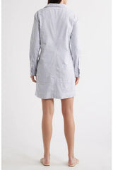 Frank & Eileen- Southern Long Sleeve Playsuit- Navy White Stripe