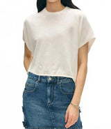 White & Warren Linen Blend T-Shirt in White