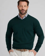 Peter Millar - Crown Heritage Cashmere V-Neck Sweater -  Balsam