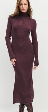 Favorite Daughter - The Be Your Girl Dress - Bugundy Dahlia