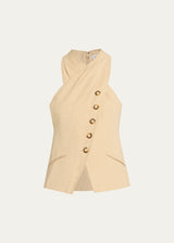 Veronica Beard Pacey Top in Stone Khaki
