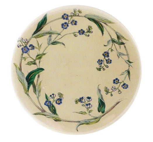 John Derian - Mirror Button - Blue Garland