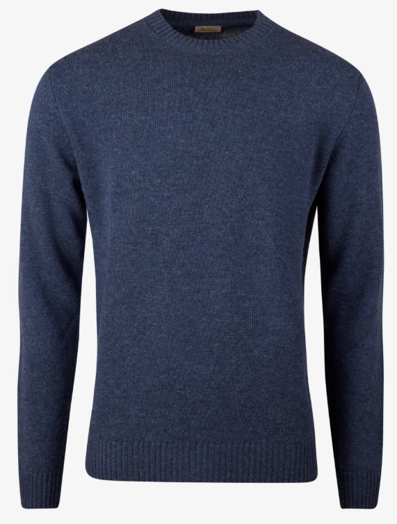 Stenstroms - Chunky Merino Wool Crew Neck - Dark Blue