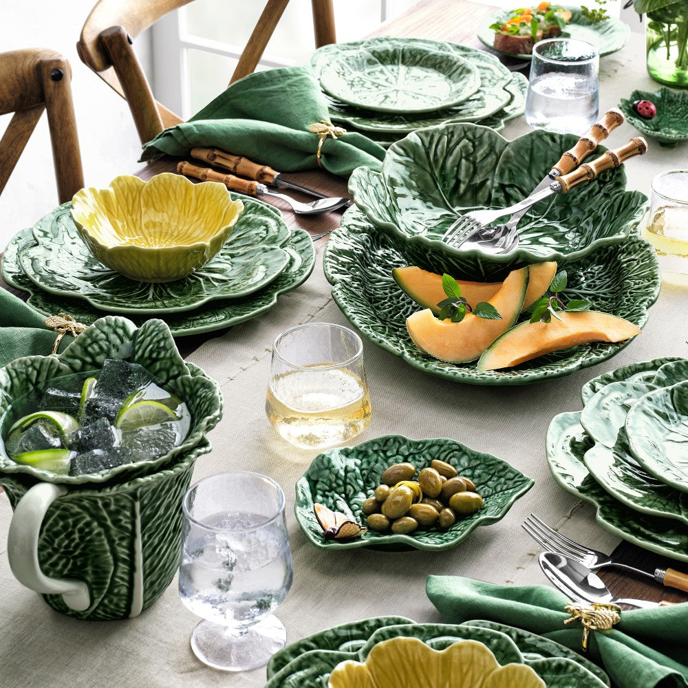 Bordallo Pinheiro Pitcher in Cabbage Natural