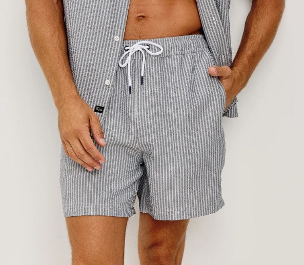 Rails - Men's La Brea Swim Short - Navy Deck Stripe