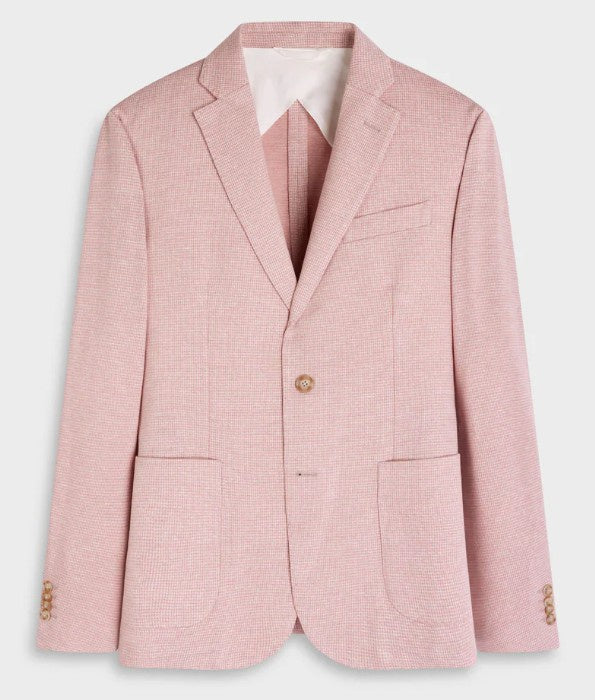 Bugatchi - Houndstooth Two-Button Blazer - Pink