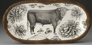 Laura Zindel - Rectangular Serving Dish - Hereford Bull