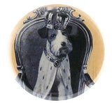 John Derian - Mirror Button - Crowned Dog