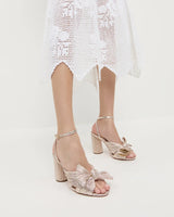 Loeffler Randall- Camellia Pleated Knot Heel- Champagne