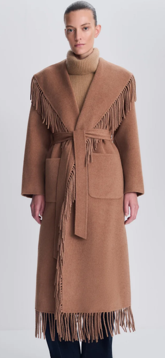 SIMKHAI - Carrie Fringe Coat - Camel