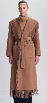 SIMKHAI - Carrie Fringe Coat - Camel