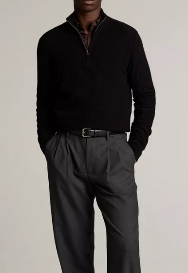 Vince - Plush Cashmere Quarter-Zip Sweater - Black