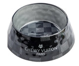 Haute Diggity Dog - Chewy Vuiton Bowl  - Medium -  Black Check