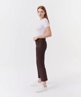 ATM - Leather Cropped Flare Pant - Chocolate