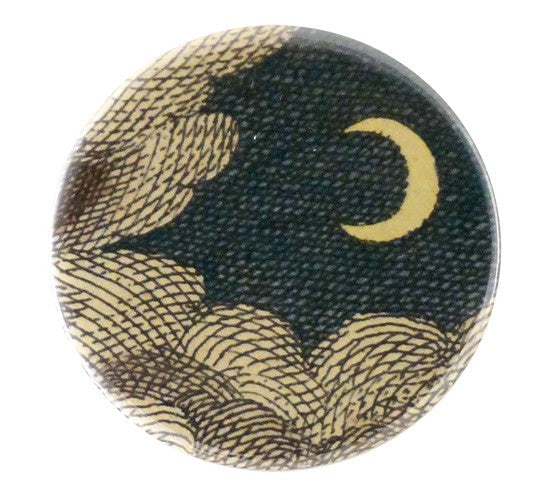 John Derian - Mirror Button - Clouds and Moon