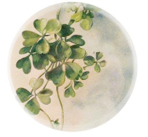 John Derian - Mirror Button - Killarney Clovers