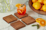 Scalloped Wood Coasters (Set of 4) - Natural