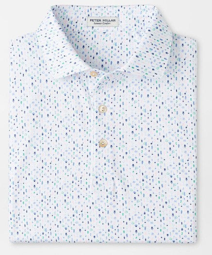 Peter Millar - Cocktail Garnish Performance Jersey Polo - White