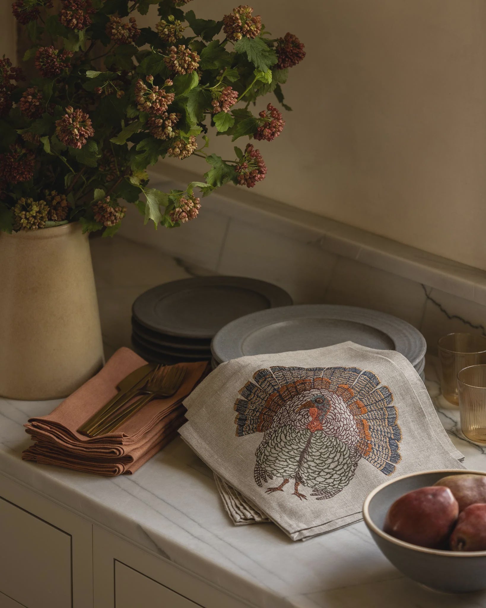 Coral & tusk - Wild Turkey Dinner Napkin - 20x20