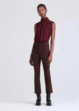 Derek Lam 10 Crosby - Crosby Cropped Flare Trouser - Chocolate