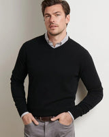 Peter Millar - Crown Heritage Cashmere V-Neck Sweater - Black