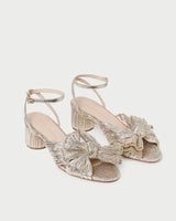 Loeffler Randall- Dahlia Pleated Knot Heel- Champagne