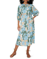 DVF - Bambi Dress - Earth Floral Multi Cerulean