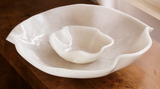 Beatriz Ball - Resin Alabaster Bowl with Dip - White Swirl