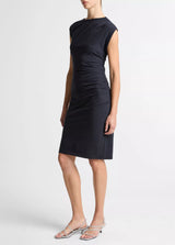 Vince Women's Sleeveless Twist Drape Dress in Eclipse