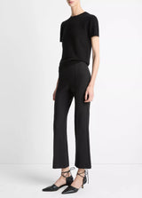 Vince- Niki Mid Rise Crop Flare Pant- Black