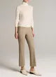 Vince- Niki Mid Rise Plaid Crop Flair- Buff Check