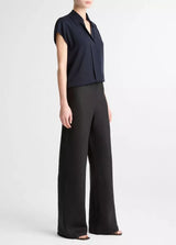 Vince Women's Colette Linen Bias Pant in Black
