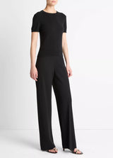 Vince- Colette High Waist Crepe Bias Pant- Black