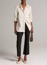 Vince- Niki Mid Rise Crop Flare Pant- Deep Forest