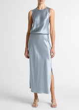 Vince Women's Side Slip Skirt in Lagoon