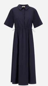 HERNO - DRESS IN LIGHT STRETCH NYLON - Navy