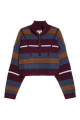 STAUD- Cropped Hampton Sweater- Monaco Stripe