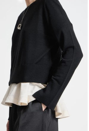 Saint Art - Elodie Layered Crewneck Knit - Black