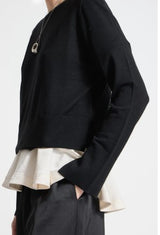 Saint Art - Elodie Layered Crewneck Knit - Black