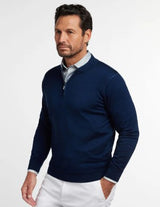 David Donahue - The Skipper Quarter Zip - Estate Blue